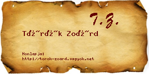 Török Zoárd névjegykártya